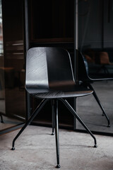 Black chair in the showroom