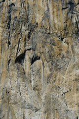 THe sheer granite face of Half Dome on a head-on shot from the Valley Floor in Yosemite National Park