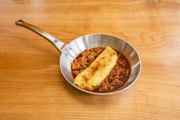 French omelette with cod tripe