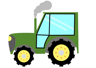 Cartoon tractor for children.