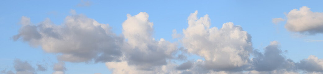 panorama of a fluffy clouds and sky 