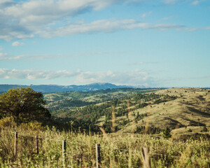 Fototapeta na wymiar Sunny hills landscape