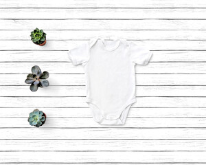 T-shirt mockup front short baby toddler with beautiful background. Ready to replace your design