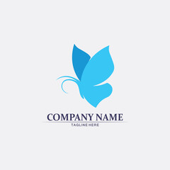 Vector Butterfly conceptual simple, colorful icon. Logo. Vector illustration