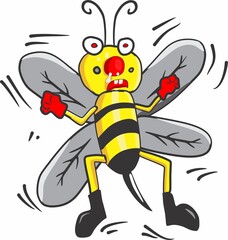 bee vector cartoon character