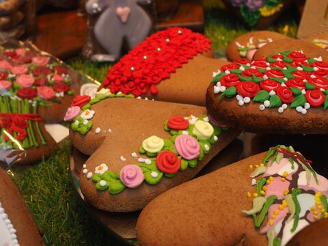 Decorated Gingerbread At Torun, Poland 