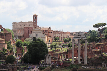 Naklejka na ściany i meble european roman rome city ruin photo