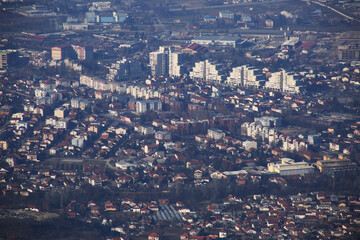 Skopje City from Vodno Hill in Macedonia.