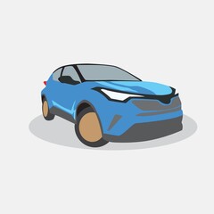 Fototapeta na wymiar car illustration design template, suitable for transportation design purposes