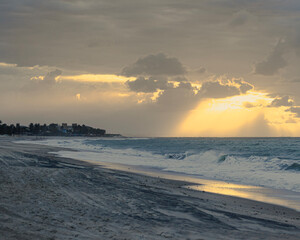 sunset on the beach