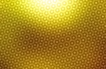 Geometric ornament interactive pattern cover golden gloss background. Yellow metal surface abstract material texture.