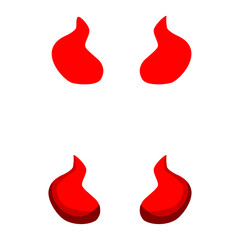 Set of horn devil vector