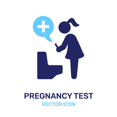 Positive pregnancy test vector icon