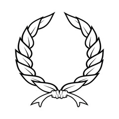 Obraz premium laurel wreath logo vector