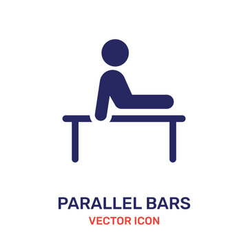 Parallel Bars Gymnastics Vector Icon