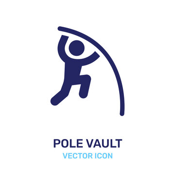 Pole Vault Icon Vector