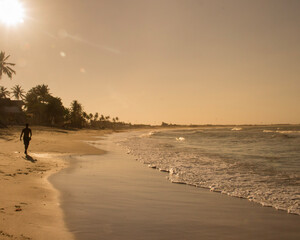 sunset on the beach