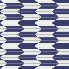 Traditional japanese seamless pattern like an arrow feather in blue and gray with horizontal alignment.