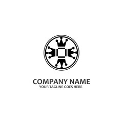 Obraz premium Crown Logo Template vector icon