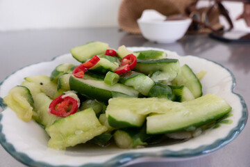 snacks of  pickled cucumbers