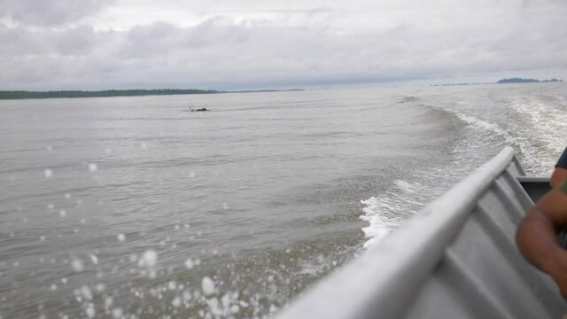 Boat at Pacific Ocean - Slow Motion 180FPS