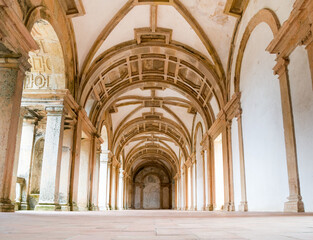 Fototapeta premium Detail of the cloister of the Christ Convent at Tomar, Portugal