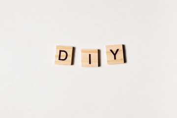 DIY - Do It Yourself. Word DIY on white background.