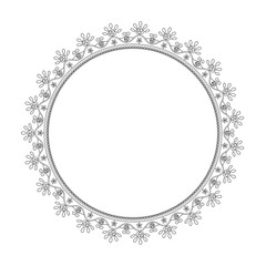 Frame material of lace illustration (vector, cut out)