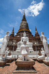 The Pagoda in Wat Yai Chaimongkol, Ayutthaya, Thailand