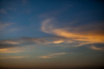 Naklejka na ściany i meble Sunset Sky with cloud background