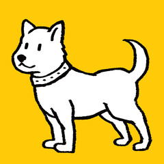 Sketch doodle style dog illustration vector