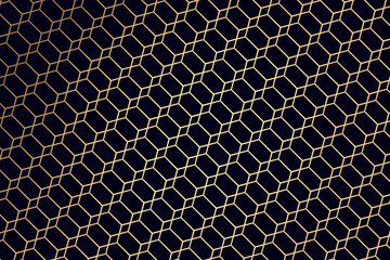  Golden art polygonal seamless patterns. Luxury decorative ornaments with gold geometric shapes and dark background