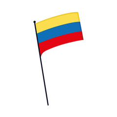 colombian flag in pole