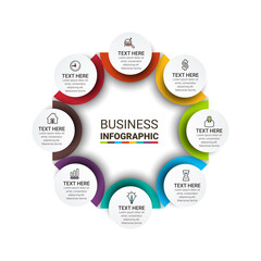 Vector Infographic label design template with icons. can be used for workflow layout, diagram, annual report, web design. Business concept
