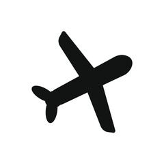 airplane icon on white background