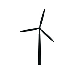 vector wind electricity generator on white background