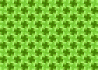 緑色の日本の伝統模様、算木崩しと市松の和紙