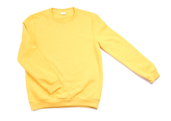 Stylish female sweatshirt on white background