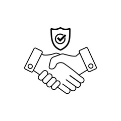 trust icon, handshake icon vector sign symbol