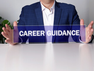  CAREER GUIDANCE phrase on the screen.