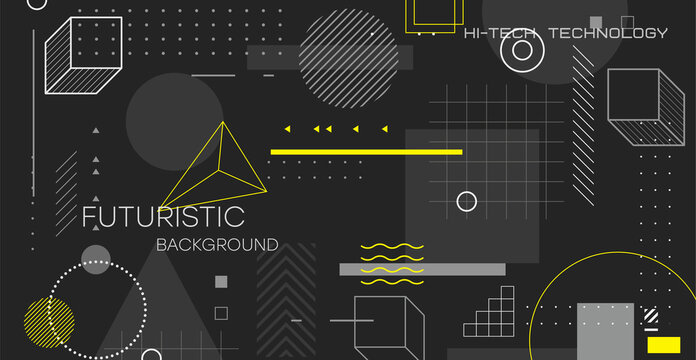 Memphis geometric shape design. Retro elements, vintage, advertisement, commercial banner, poster, flyer, billboard, sale.