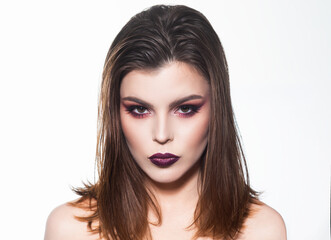 Fototapeta premium Beauty Woman face Portrait. Natural beauty concept.