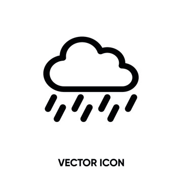 Rainy vector icon . Modern, simple flat vector illustration for website or mobile app. Rain symbol, logo illustration. Pixel perfect vector graphics	