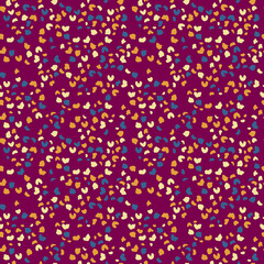 Abstract seamless pattern spot burgundy color.Modern hand drawn texture background.