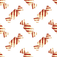 Seamless pattern with flat candies.