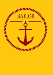 Vintage Sailor Illustration. Suitable for clothes screen printing, shirt screen printing designs, tattoo designs, wall hangings etc.