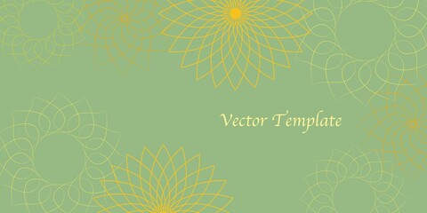 Summer flower illustration for web, banner, background, wallpaper and design. Horizontal summer flower graphic. Vector illustration.