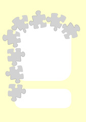 Vertical illustration format A4 - the design of the screen of the phone or tablet for inscriptions and photos