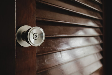 keyhole of round door knob