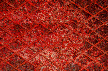 Rust has caused huge loses and damages to public and government properties / Rusty and Worn Cast Iron Manhole Covers Background / Closeup details of wear and bare metal surfaces